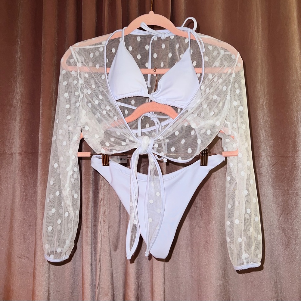 3 Piece White Bikini